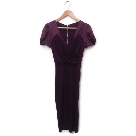 Dolce & Gabbana Dress Maroon Wool Silk - Picture 1 of 8
